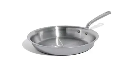 Made In Cookware | 12-Inch Stainless Steel Frying Pan | 5 Ply Stainless Clad | Professional Cookware | Crafted in Italy | Induction Compatible