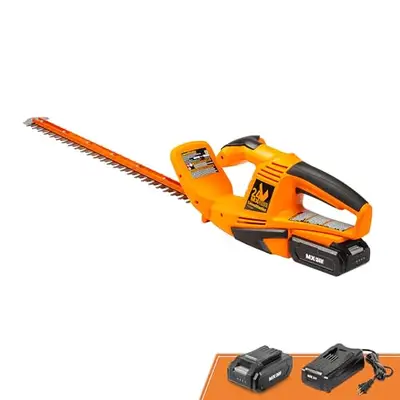 LawnMaster CLHT2422 Cordless Hedge Trimmer 24V Max with 2.0Ah Battery and a Charger