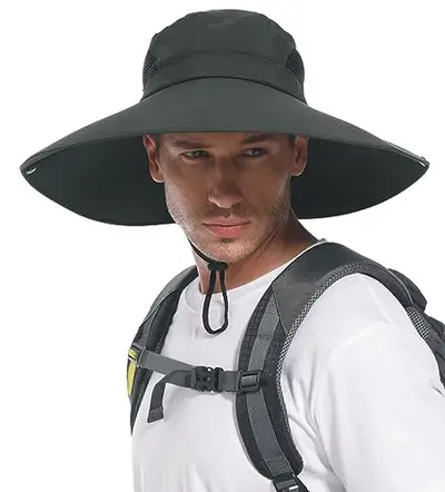 MKOFONU for Men & Women Ultra Wide Brim hat UPF50+ Waterproof Sun hat Suitable for Fishing Hiking Camping & etc (A2-Army Green)