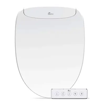 Bio Bidet DLS Premium Heated Bidet Seat, Warm Water & Air Dryer, Auto Open and Slow Close Lid, Elongated