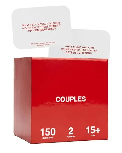 WE'RE NOT REALLY STRANGERS Couples Edition Card Game - 150 Conversation Cards for Couples - 2 Player Game for Memorable Date Nights & Game Nights, Ages 15+, 2 Players