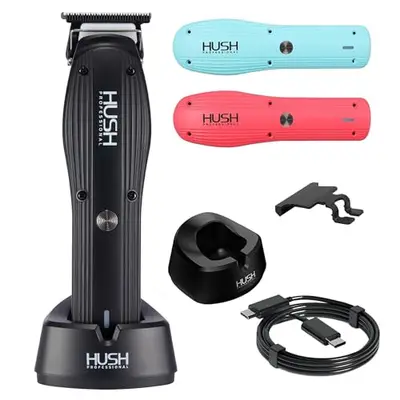 HUSH PROFESSIONAL Hair Trimmer for Men - Cordless Hair Buzzer Cutting Kit with T-Blade, 7200 RPM Motor, Men's Haircut Machine Cutter Clippers Head Trimmers Set Barbers Tools