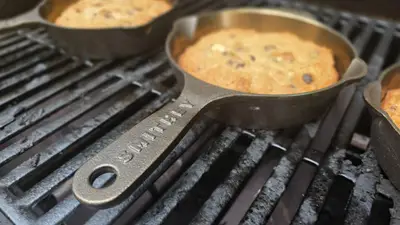 I Grilled The Most Amazing Chocolate Chip Granola Cookies With These Skillets From Smithey