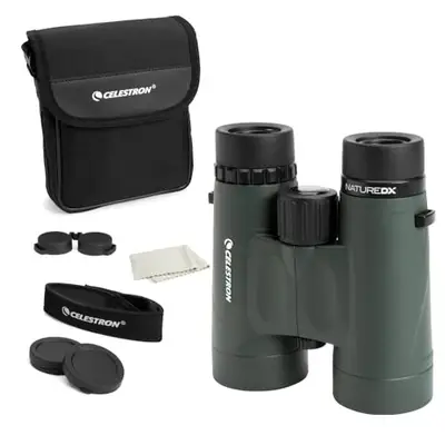 Celestron - Nature DX 8x42 Binoculars – Ideal for Birding and Outdoors – 42mm Objective Lenses – Wide 7.4° Field of View – BaK-4 Prisms – Fully Multi-Coated – Waterproof and Fogproof