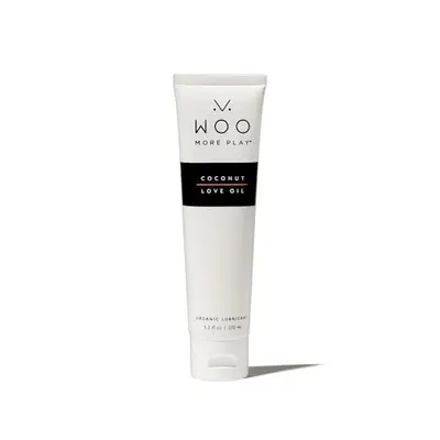 Woo More Play Coconut Love Oil | Organic Coconut Oil Personal Lubricant for Men and Women | Natural and Clean Ingredients | Doubles as Massage Oil | Relaxing Scent | 3.3 fl Oz (3.3 Fl Oz (Pack of 1))
